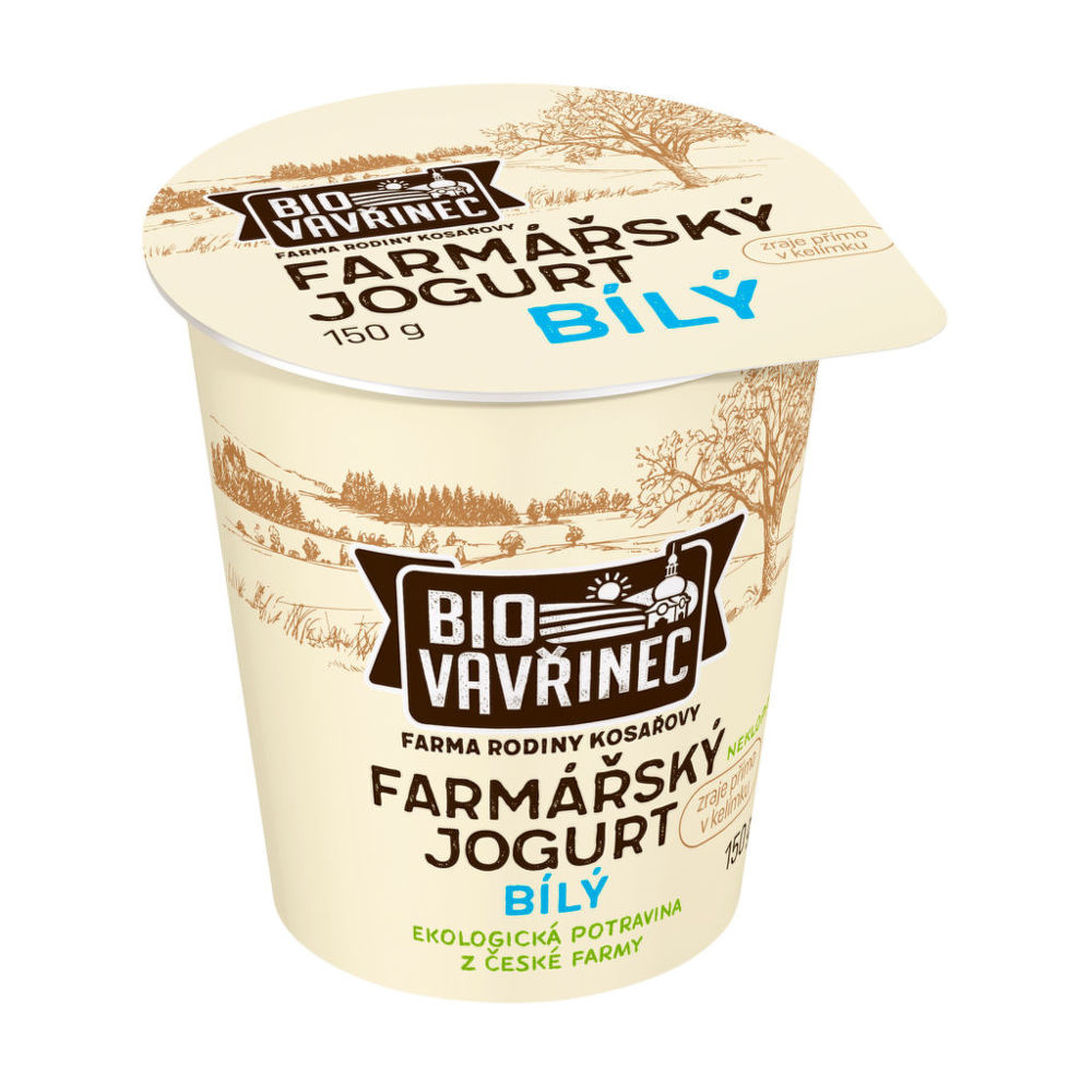 BIO farmářský jogurt bílý 150 g Bio Vavřinec